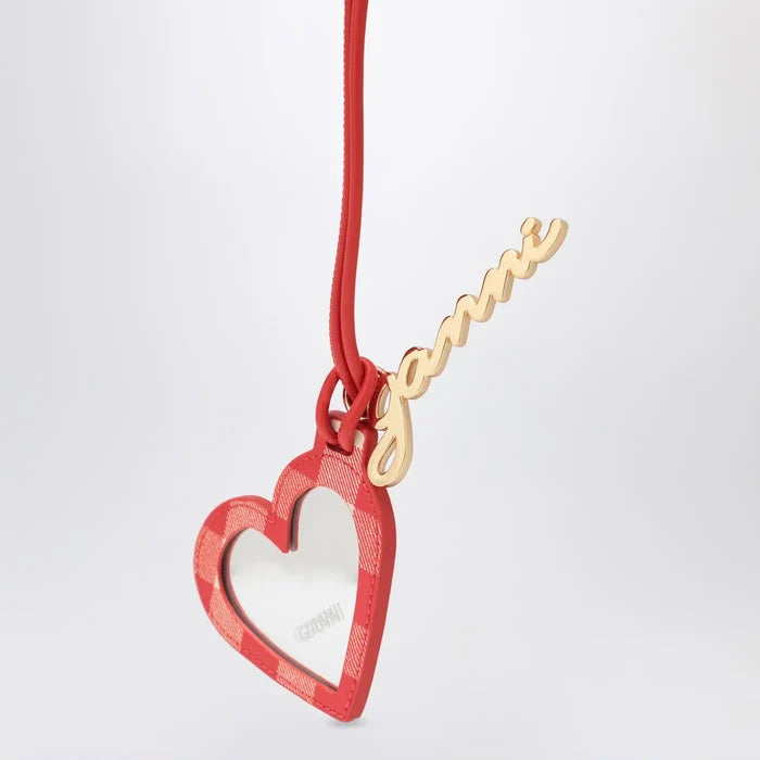 GANNI - Heart-shaped mirror Bou red Brand Apparel & Accessories TU