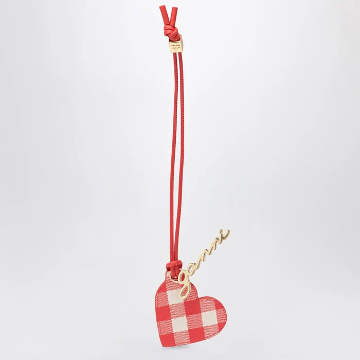 GANNI - Heart-shaped mirror Bou red