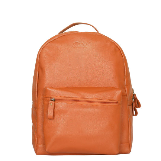 Tan Genuine Leather Backpack for Men and Women for Travel and Everyday Use