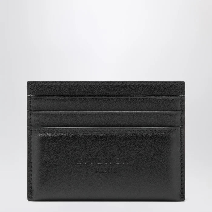 Givenchy - Black leather card holder with logo