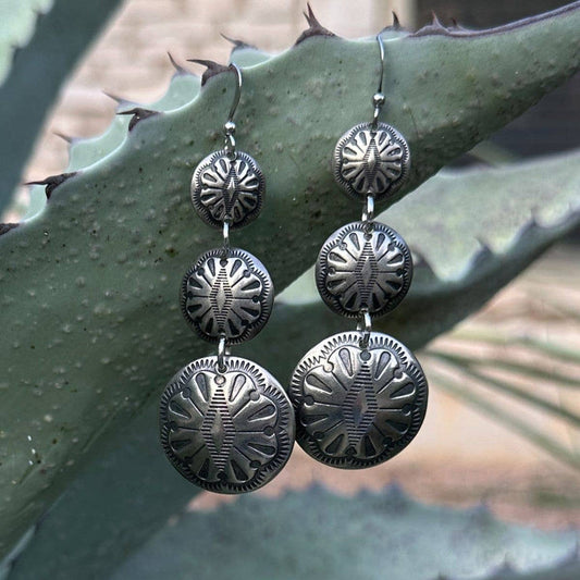 Graduated Triple Concho Earring