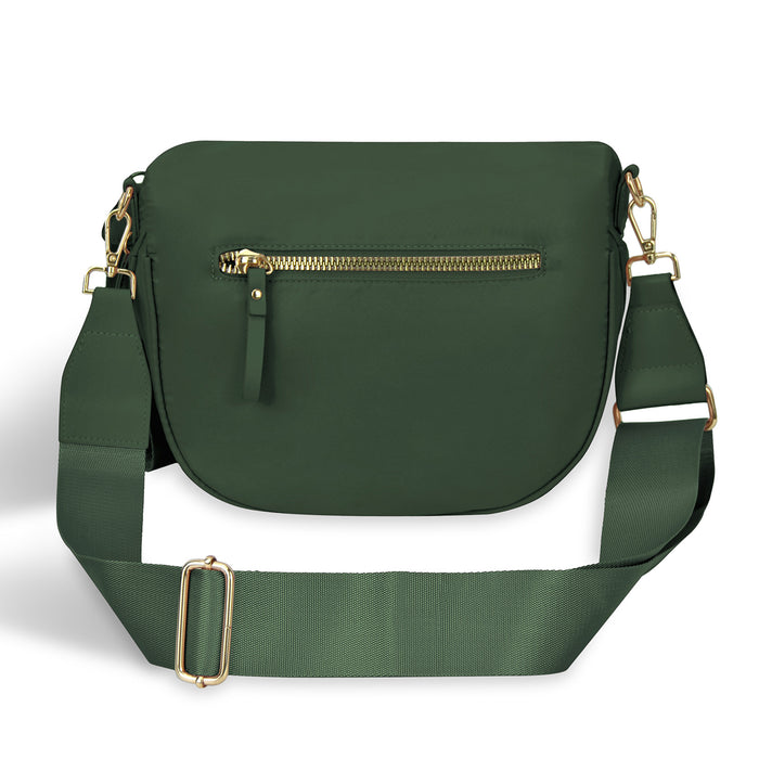 Green Utility Chic Crossbody Bag