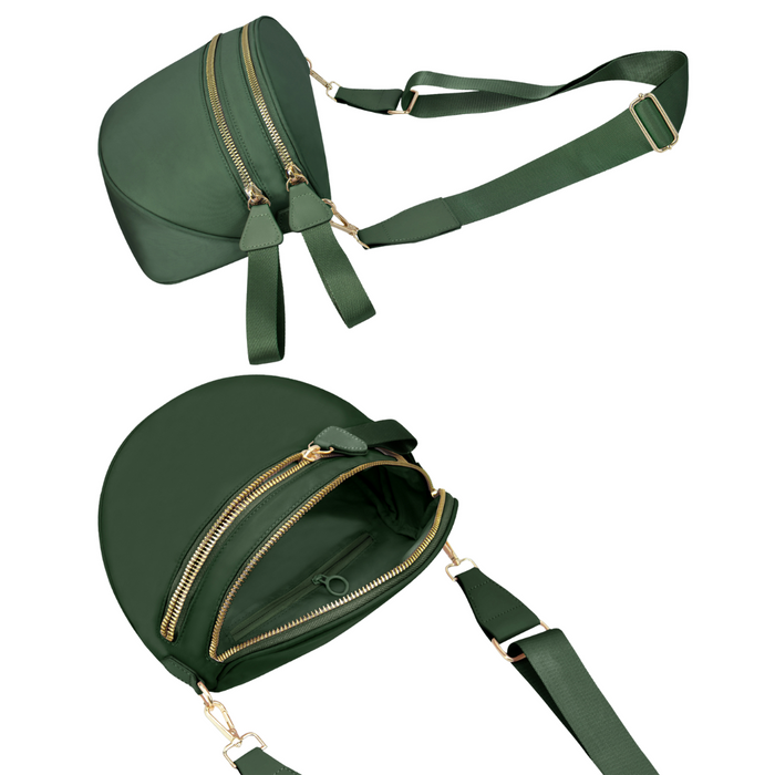 Green Utility Chic Crossbody Bag