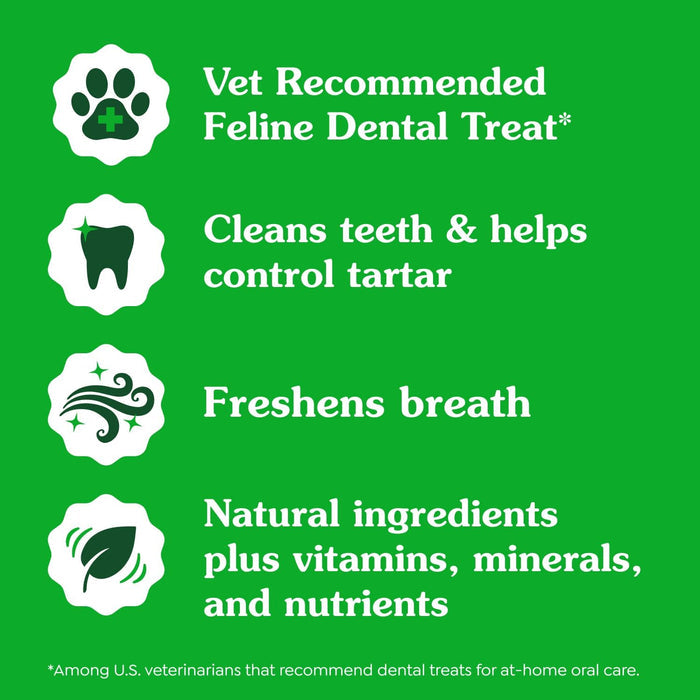 GREENIES Feline Cat Treats Natural Dental Care, Oven Roasted Chicken Flavour, 9.75oz. Tub