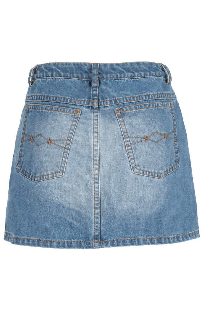 HEY-NOW Jeffrey Campbell Skirt Blue Washed Denim