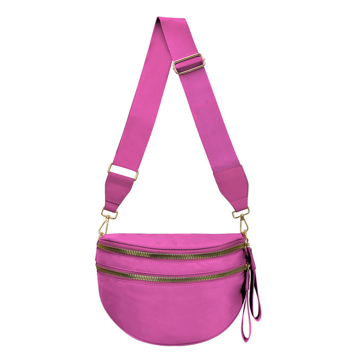 Hot Pink Utility Chic Crossbody Bag