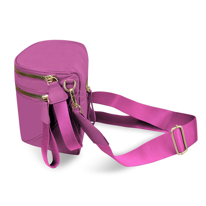 Hot Pink Utility Chic Crossbody Bag