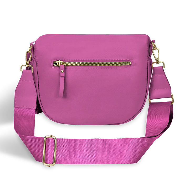 Hot Pink Utility Chic Crossbody Bag