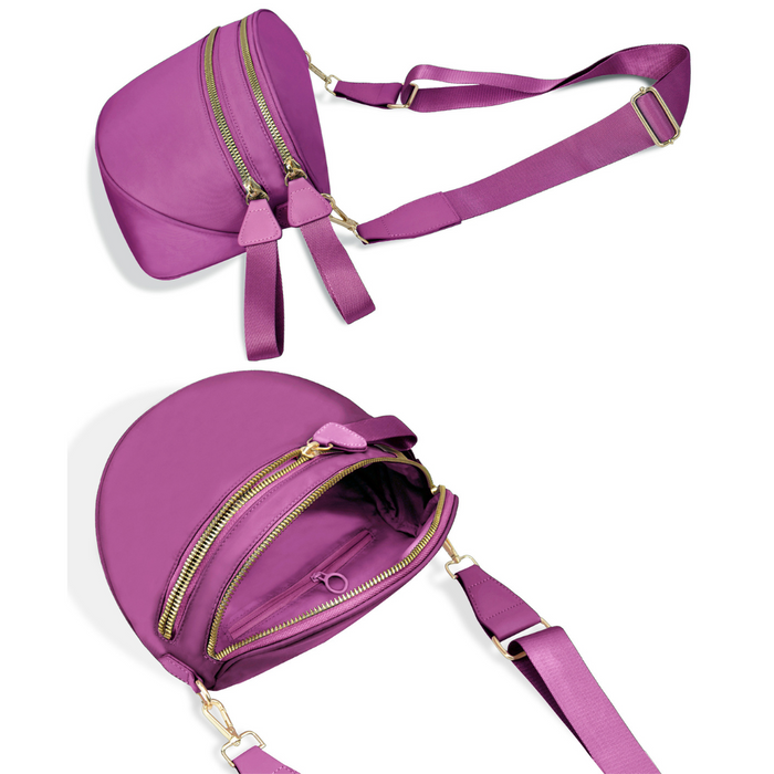 Hot Pink Utility Chic Crossbody Bag