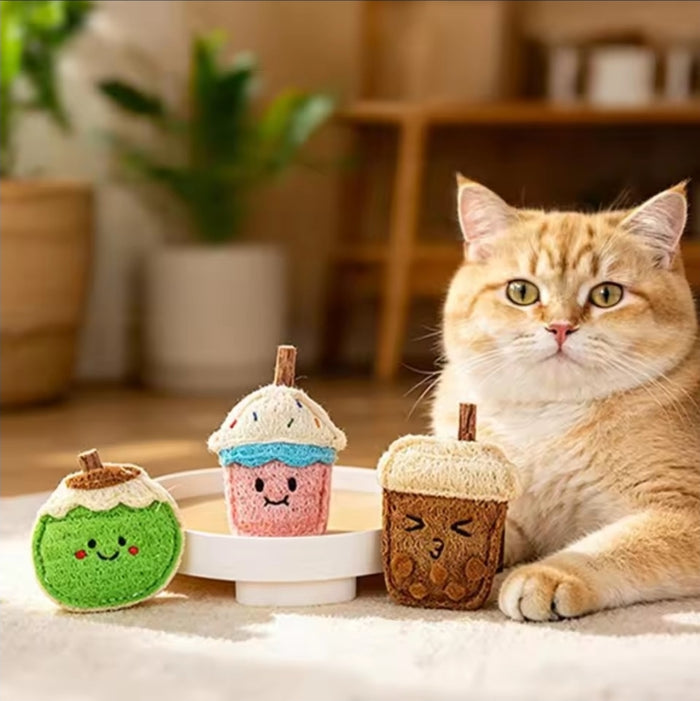 Icecream Loofah Dental Chew - Cats