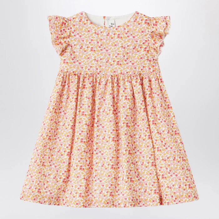 Il Gufo - Apricot dress with culotte in Liberty fabric