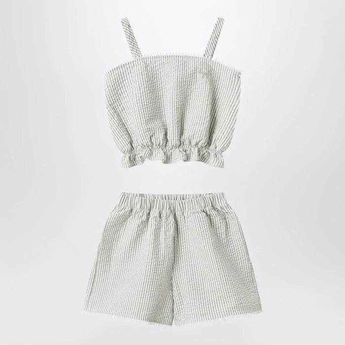 Il Gufo - Granite-coloured set in striped seersucker Brand Apparel & Accessories 2A