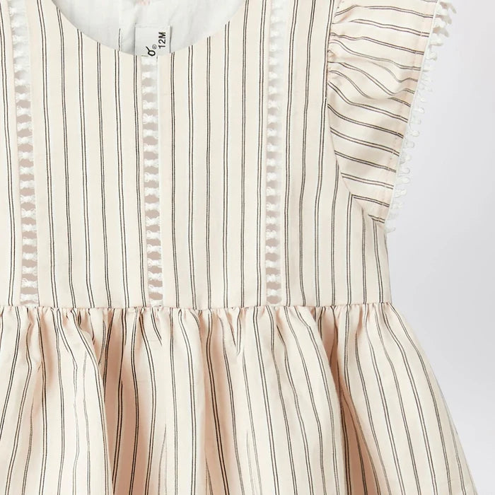 Il Gufo - Striped dress with ruffles