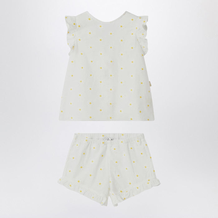 Apparel & Accessories 12 Il Gufo - Two-piece white set with floral embroidery Brand
