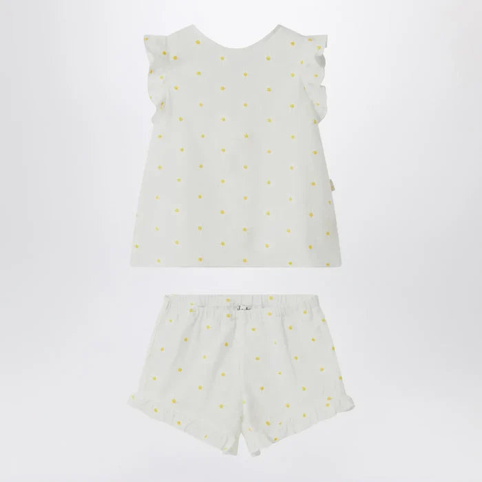 Il Gufo - Two-piece white set with floral embroidery Brand Apparel & Accessories 12