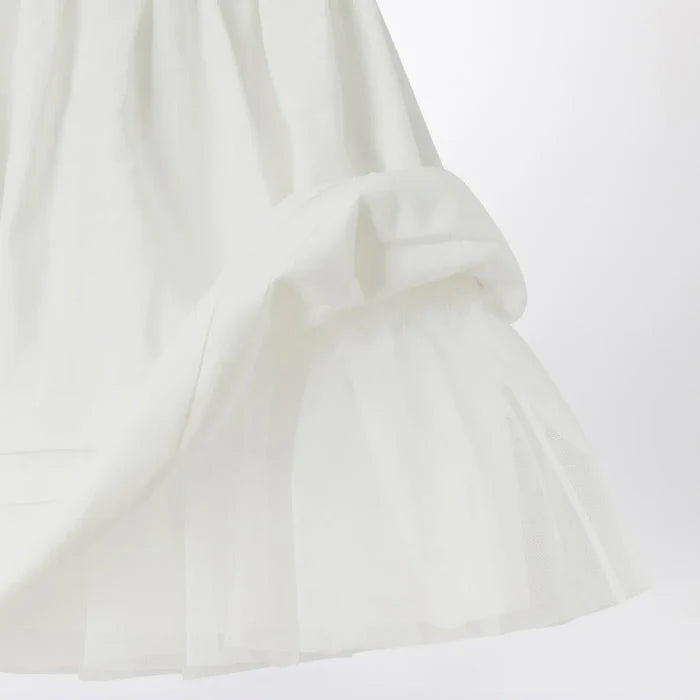 Il Gufo - White dress with culotte in viscose poplin Brand Apparel & Accessories 2A