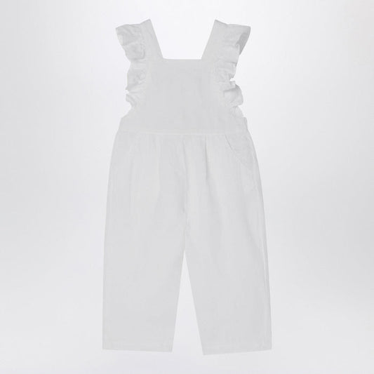 Apparel & Accessories Il Gufo - White linen overall with ruffles Brand