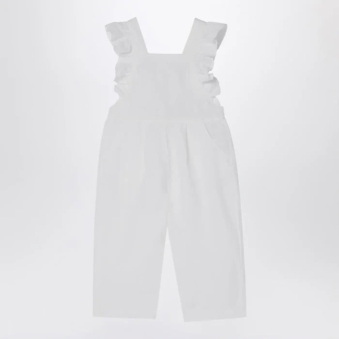 Il Gufo - White linen overall with ruffles Brand Apparel & Accessories 12