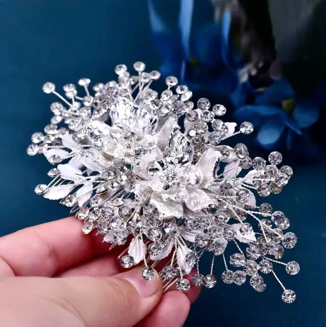 Wedding Hair Accessories - Silver Crystal Bridal Hair Comb