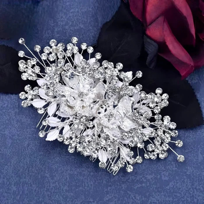 Wedding Hair Accessories - Silver Crystal Bridal Hair Comb