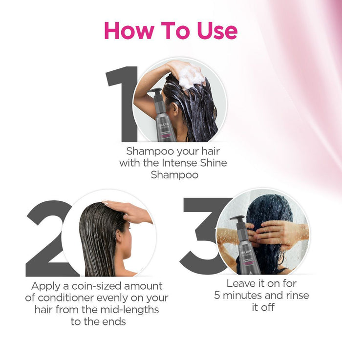 Intense Shine Conditioner with Rice & Silk Protein for Softer, Smoother & Shinier Hair - 250 g