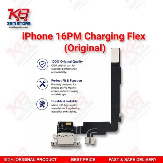 iPhone 16 Pro Max Charging Port Flex Cable (Original) – USB-C Connector PCB Board