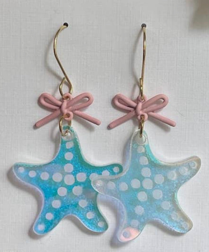 Jewelry - Iridescent Starfish Dangle Earrings