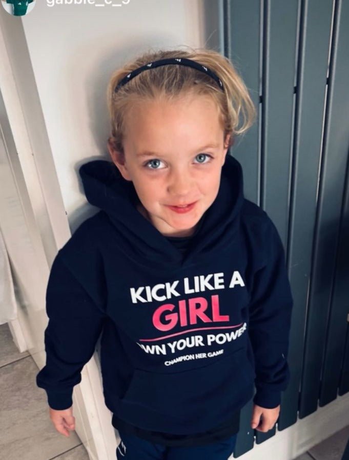 Kick Like a Girl Hoodie – Girls Sports Hoodie | Champion Her Game - Champion Her Game