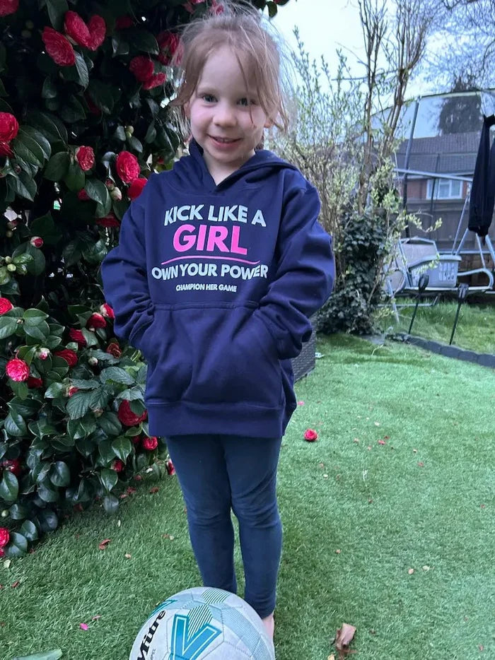 Kick Like a Girl Hoodie – Girls Sports Hoodie | Champion Her Game - Champion Her Game