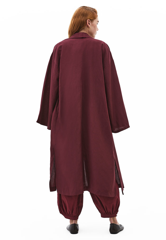 Kimono Tunic With Slit Detail - WINDSOR WINE