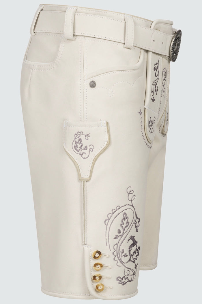 Kruger Evan lederhosen ecru, detail