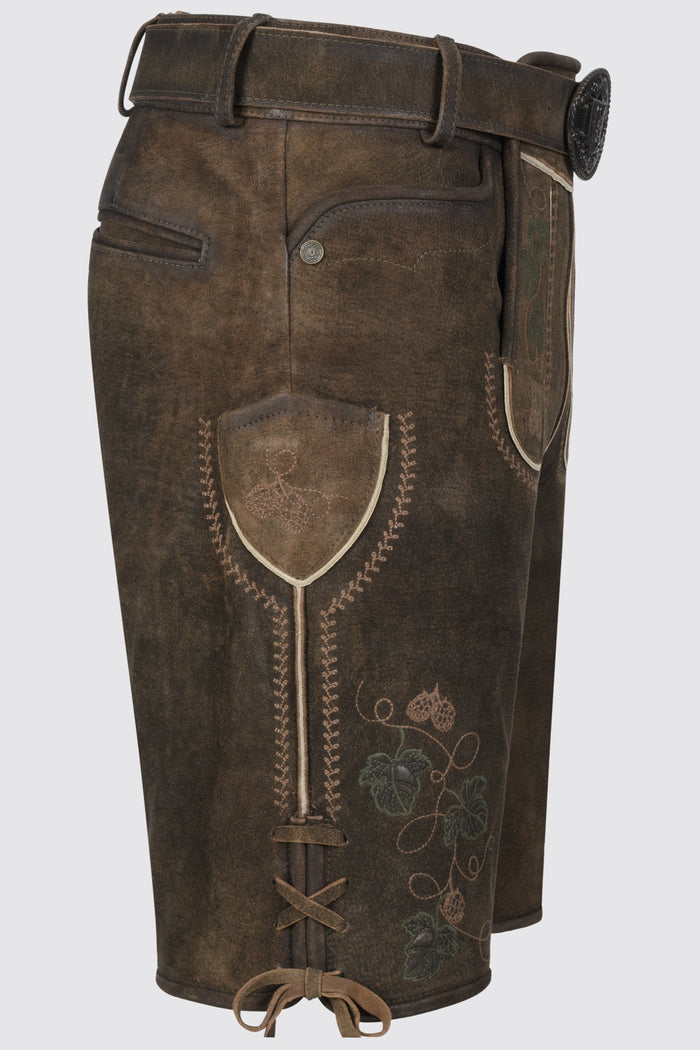 Kruger Nikolas lederhosen brown, detail