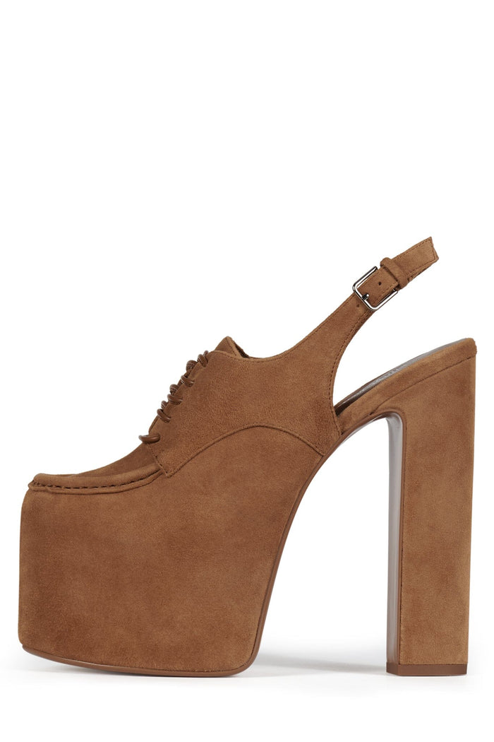 LAST-4EVER Jeffrey Campbell Platform Oxford Tan Suede