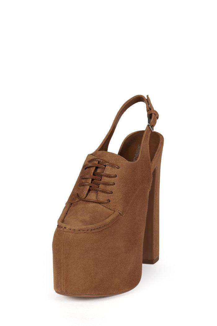 LAST-4EVER Jeffrey Campbell Platform Oxford Tan Suede _hover