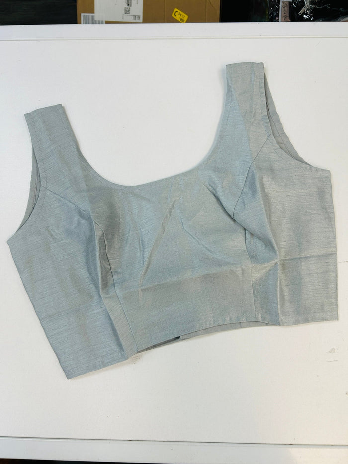 Light grey / silver grey blouse by Kurti Connection USA