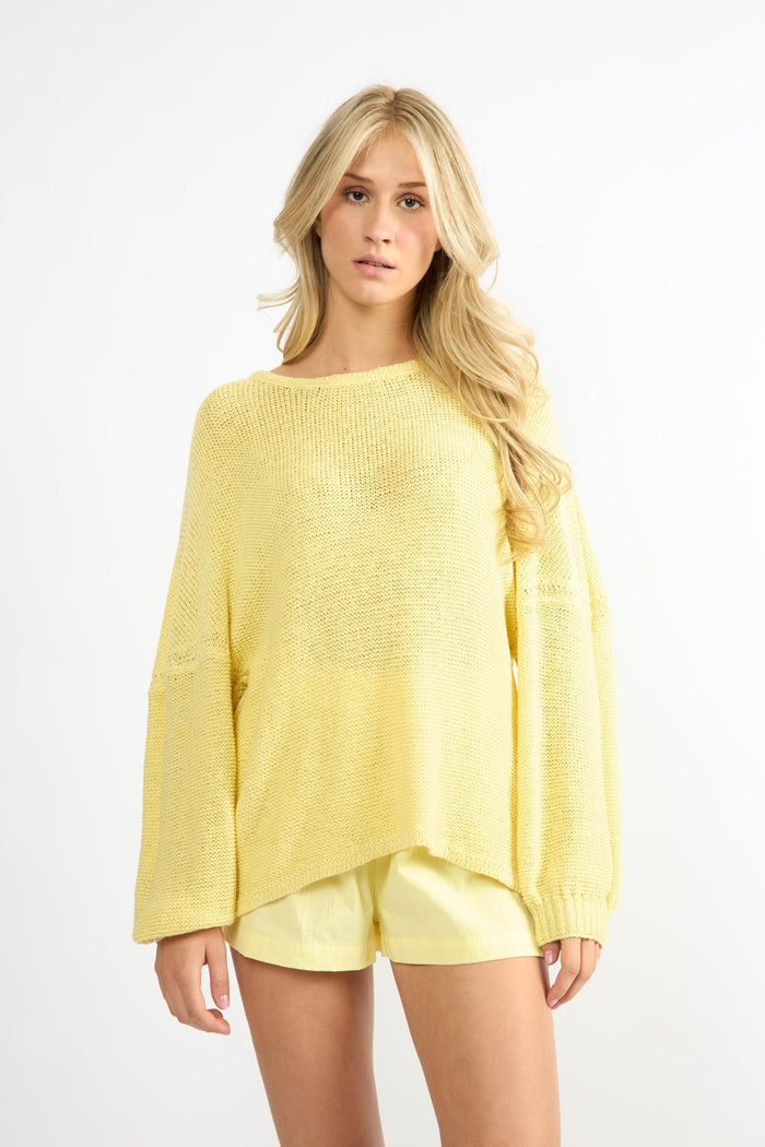 Light Summer Sweater in Sunny Yellow