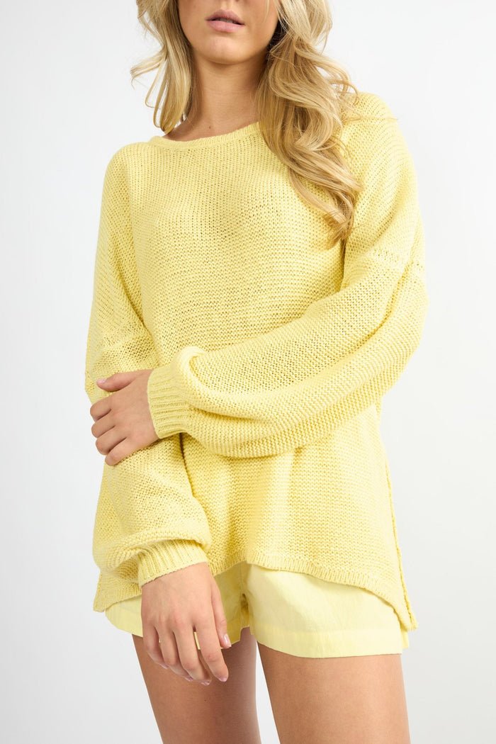 Light Summer Sweater in Sunny Yellow
