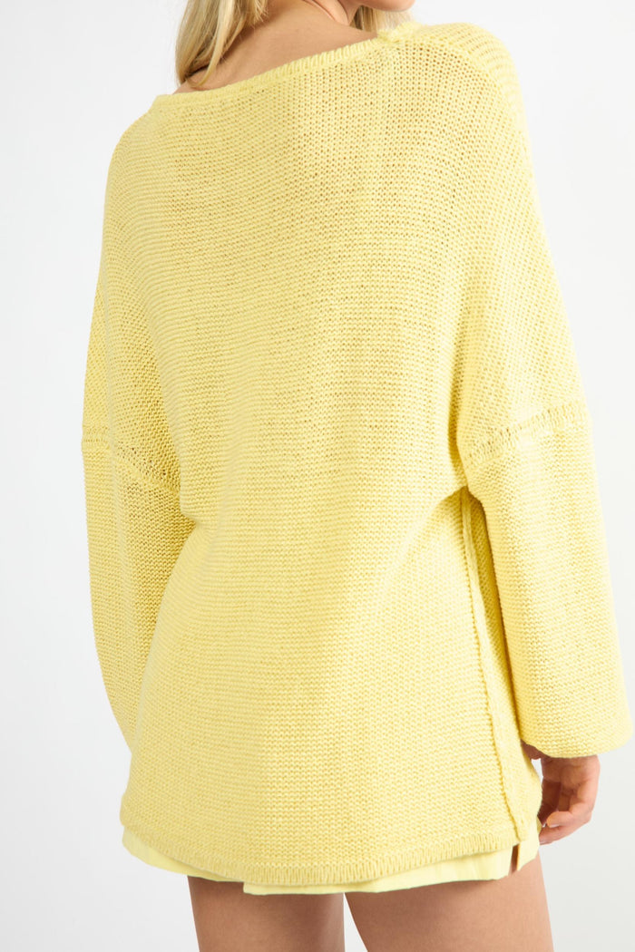 Light Summer Sweater in Sunny Yellow
