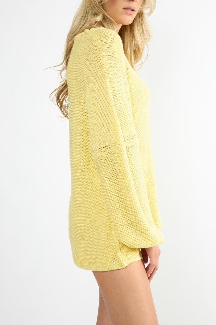 Light Summer Sweater in Sunny Yellow