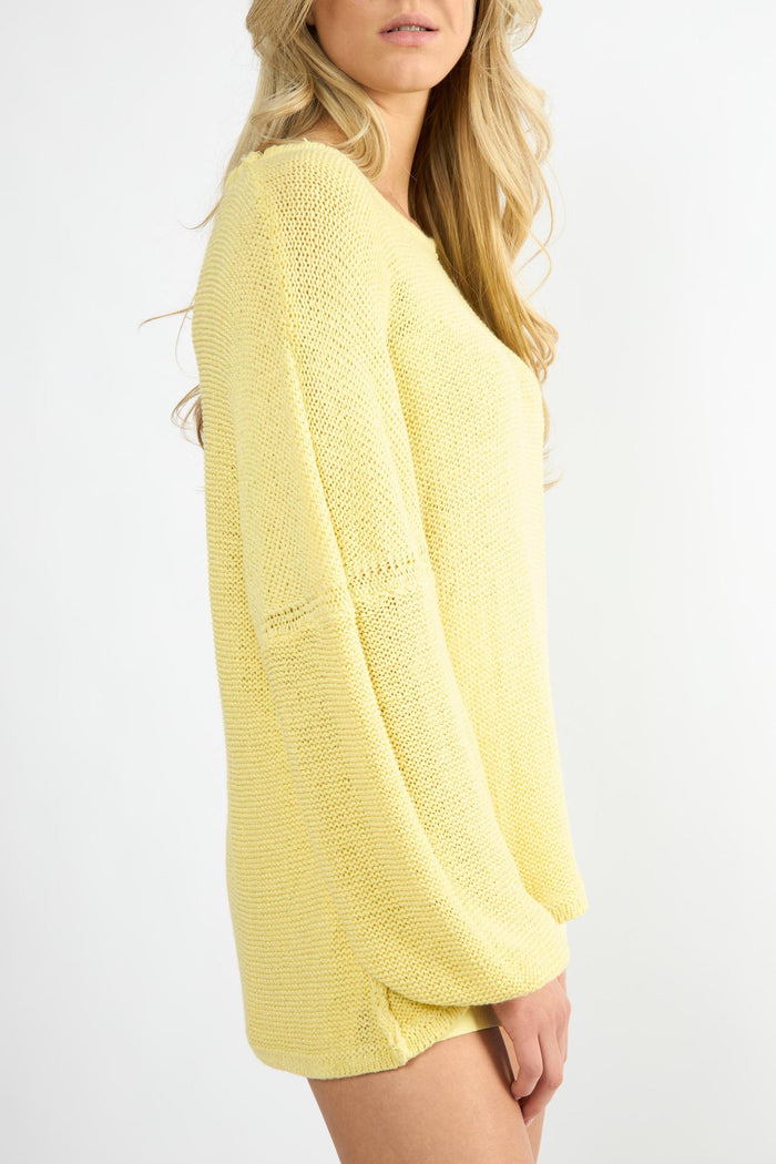 Light Summer Sweater in Sunny Yellow