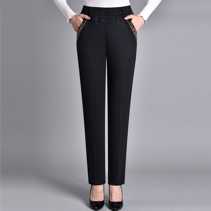 Lina | Women's Jeans with Side Pockets and Elastic Waist