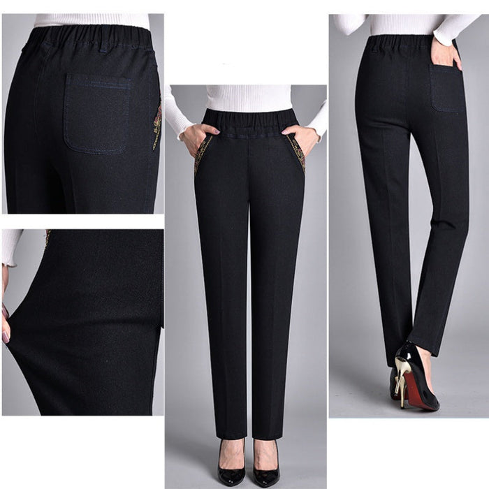 Lina | Women's Jeans with Side Pockets and Elastic Waist