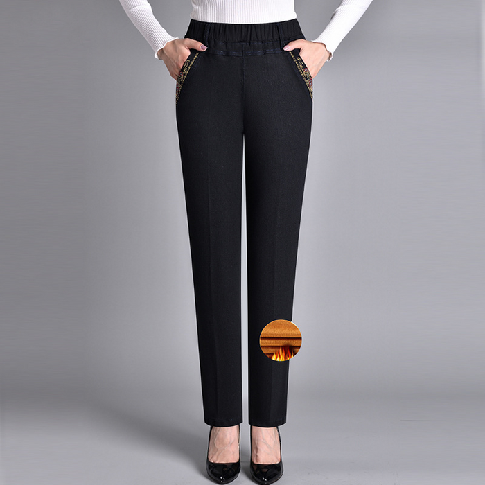 Lina | Women's Jeans with Side Pockets and Elastic Waist