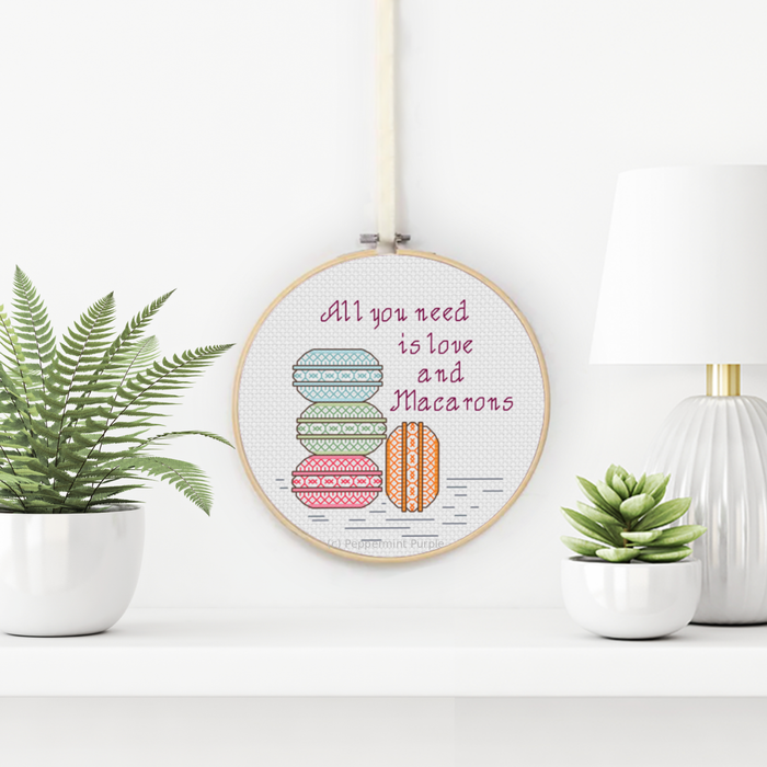 Macarons Blackwork Pattern by Peppermint Purple