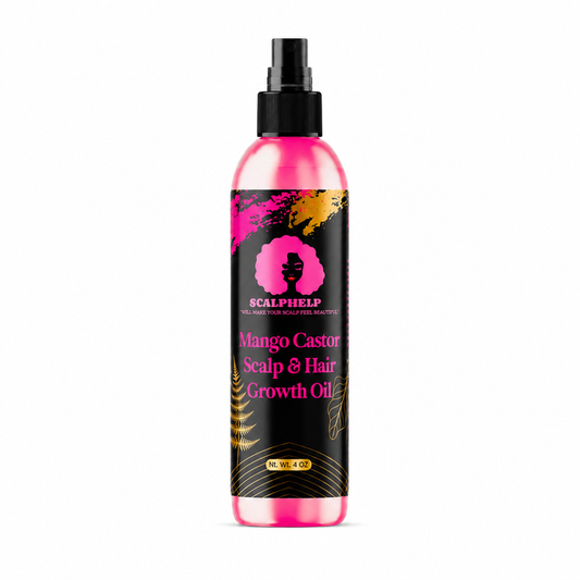 ScalpHelp™ Mango Castor Scalp & Hair Oil for nourishing dry edges, hairline care and length retention