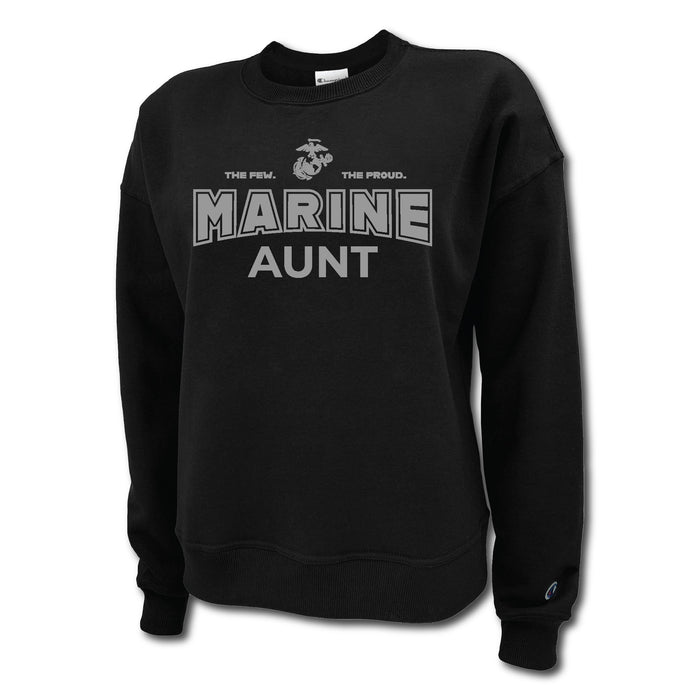 Marines Aunt Women's Crewneck (Black)