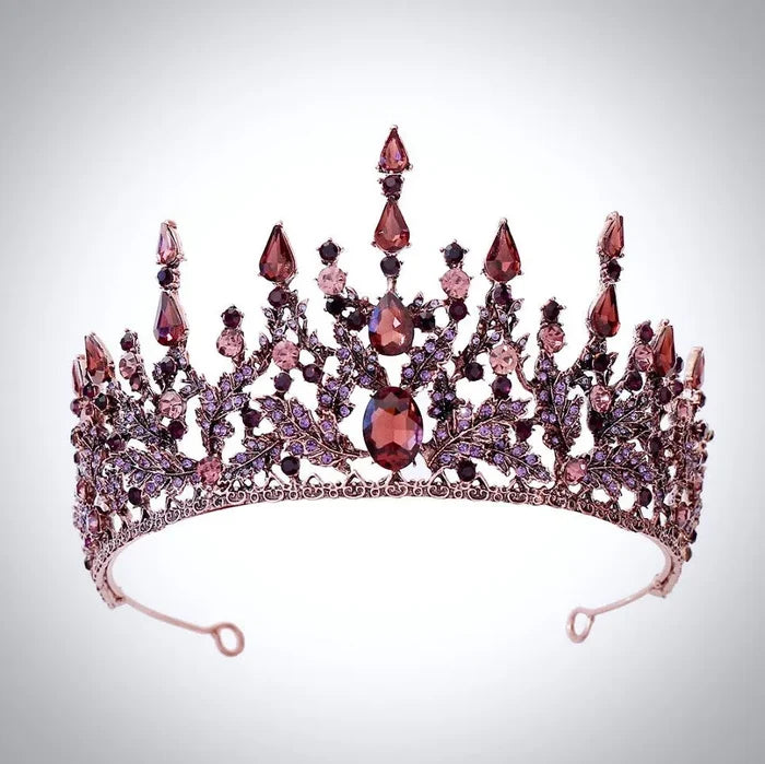 Wedding Hair Accessories - Victorian Gothic Red Bridal Tiara