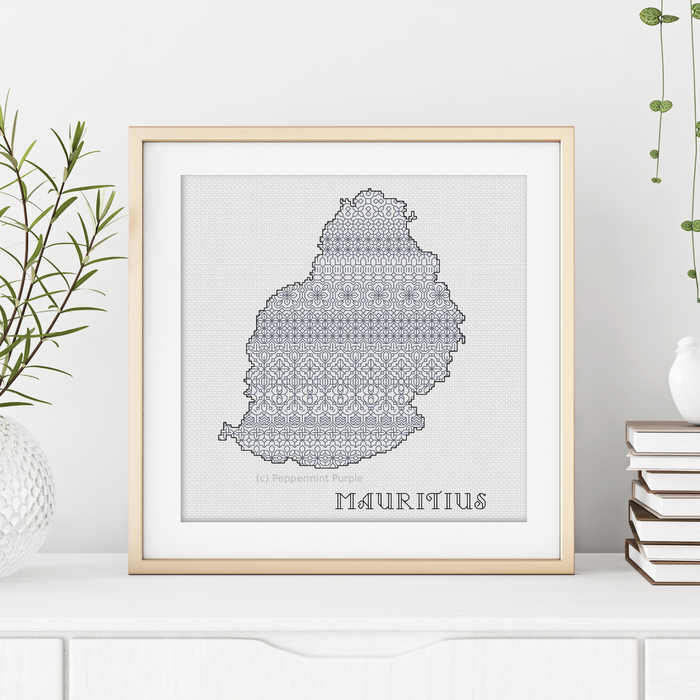 Mauritius Blackwork Pattern Blackwork Pattern by Peppermint Purple
