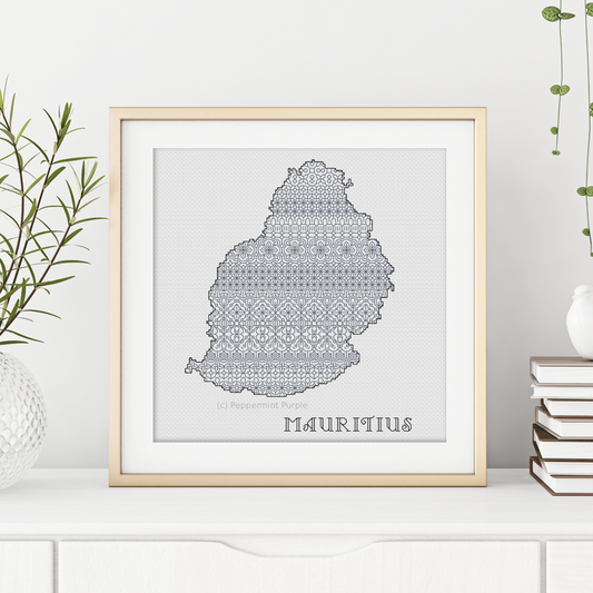 Mauritius Blackwork Pattern Blackwork Pattern by Peppermint Purple