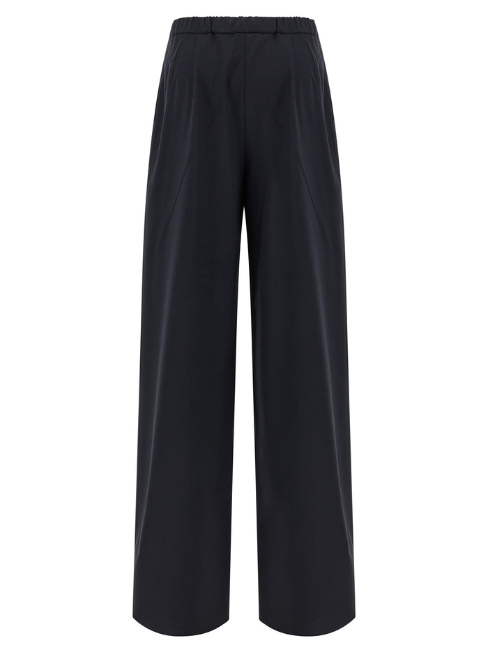 Max Mara Blue Virgin Wool Casual Pants